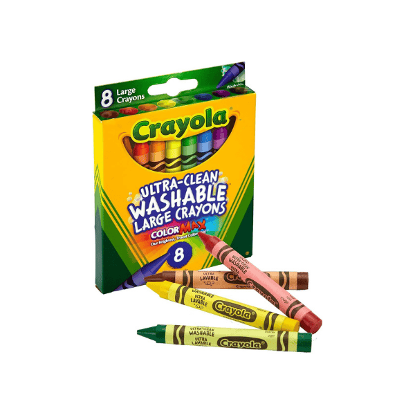 CRAYOLA 8 Pack Large Crayons Safe Non-Toxic and Ideal for School Projects