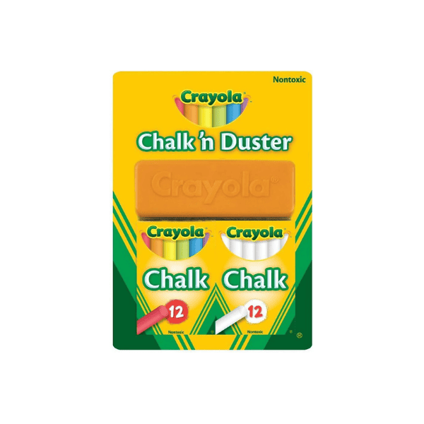 Crayola Classroom Supplies 25 Piece Chalk n Duster Set for Teachers