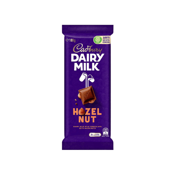 Cadbury Dairy Milk Hazelnut Chocolate Block 180g A Nutty Chocolate Experience