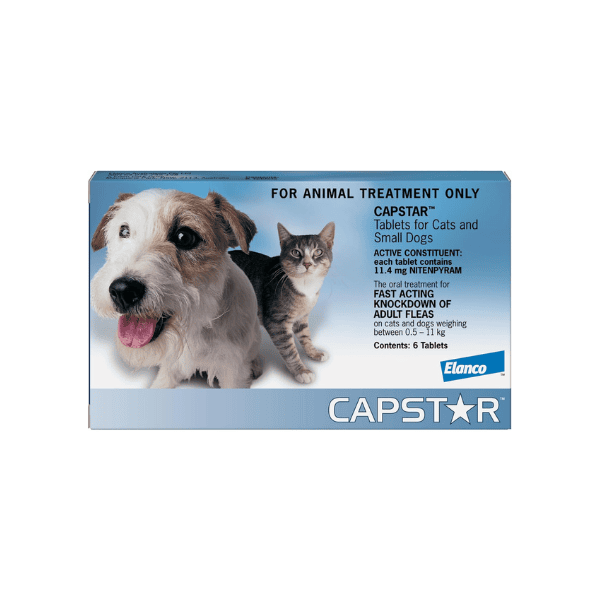 Capstar® 6-Pack Flea Treatment for Small Dogs & Cats 0.5-22kg Fast Action