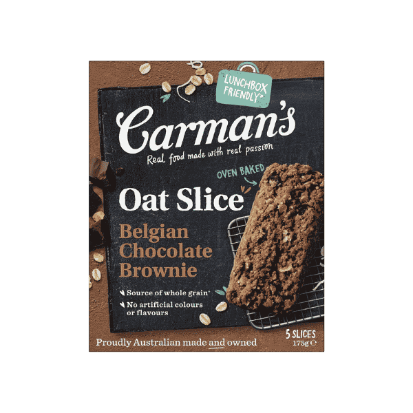 Carman's Belgian Chocolate Brownie Oat Slice A Chocoholic's Dream 175g