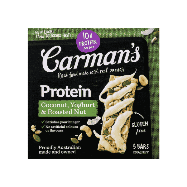 Carman's Protein Bar Treats Coconut Yoghurt & Roasted Nut 200g