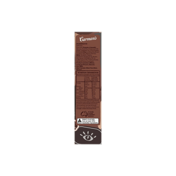 Carman’s Dark Choc Espresso Nut Bars 160g 5-Pack of Chocolate & Coffee Energy Bars