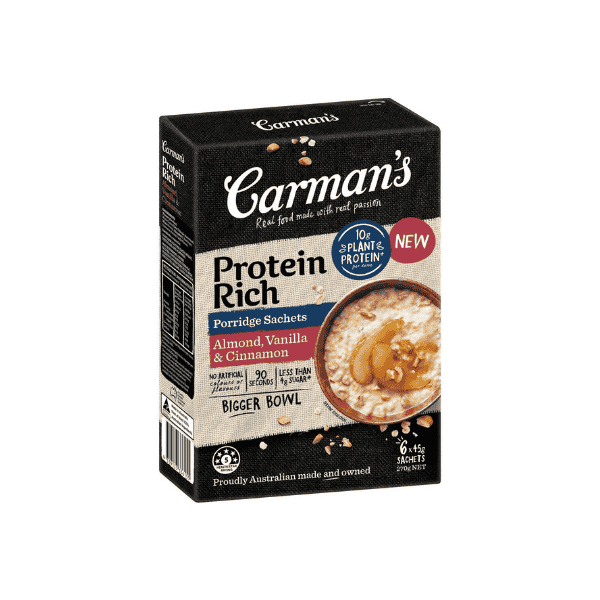 Carman's Protein-Rich Almond Vanilla & Cinnamon Porridge 270g Healthy & Delicious