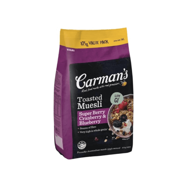 Carman's 875g Super Berry Muesli with Cranberry Blueberry & Goji