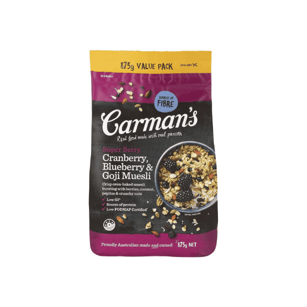 Carman's 875g Super Berry Muesli with Cranberry Blueberry & Goji