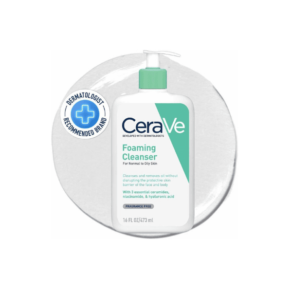 CeraVe Foaming Cleanser Gel 473ml Face Wash for Normal to Oily Skin