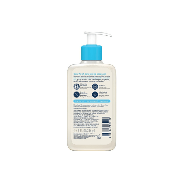 CeraVe SA Smoothing Cleanser 236ml Face Wash for Dry skin