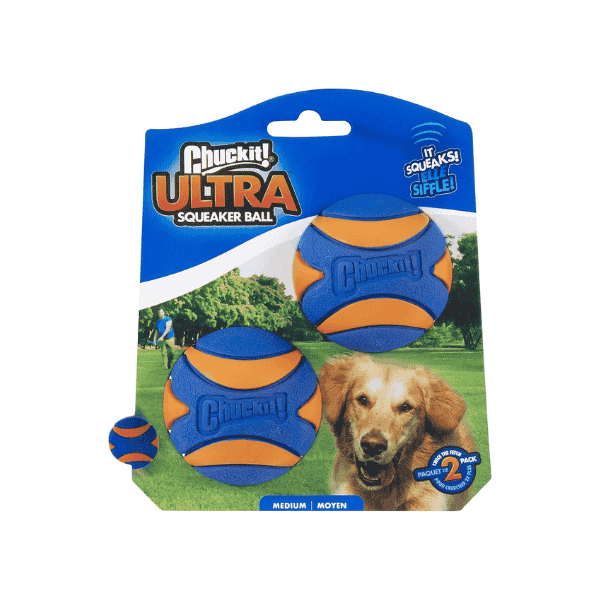 Chuckit! Ultra Squeaker 2-Pack Medium Size for Interactive Dog Play