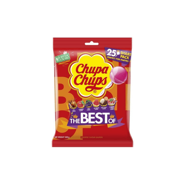 Chupa Chups Best of Lollipops 25 Count Assortment of Classic Flavors