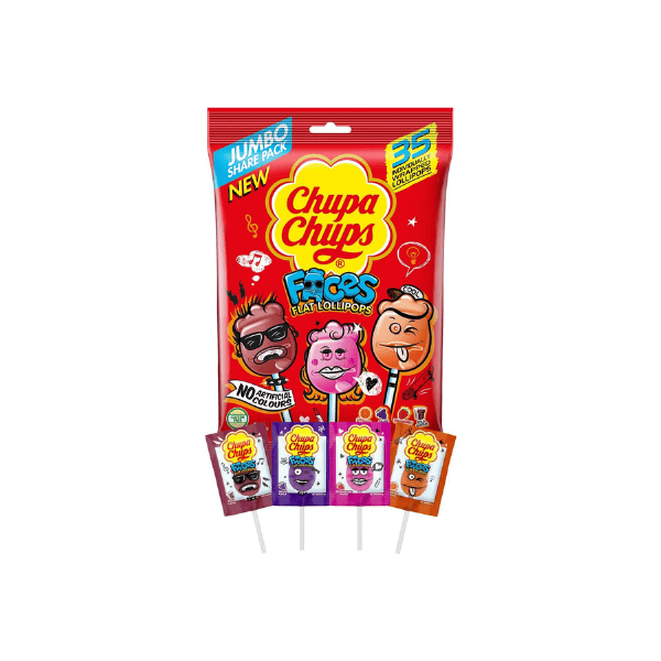 Chupa Chups Faces Bag 210g of Colorful Lollipops for Every Occasion