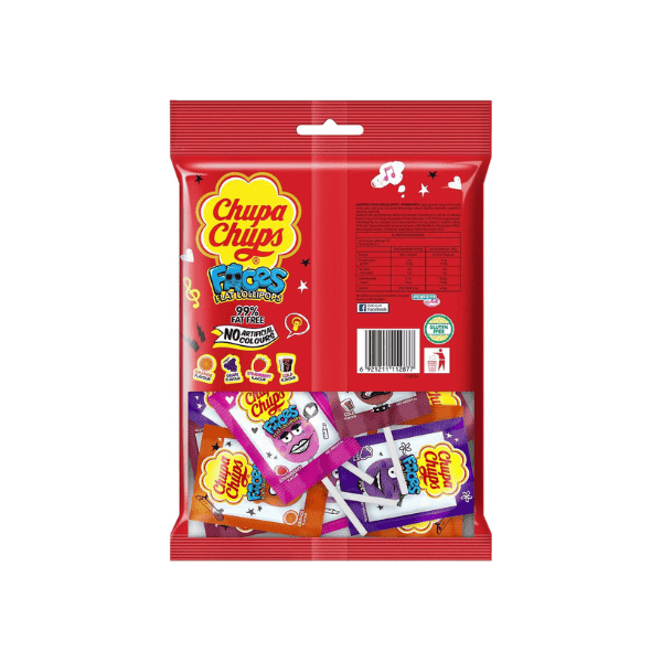 Chupa Chups Faces Bag 210g of Colorful Lollipops for Every Occasion