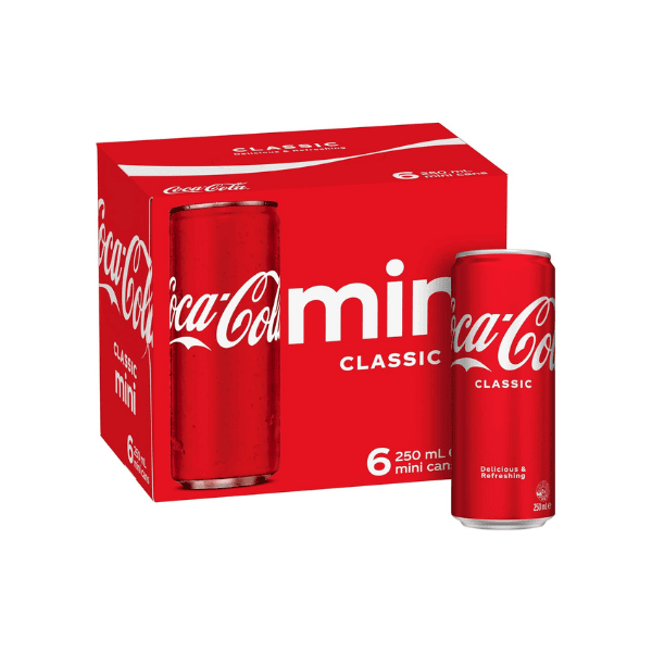 Coca-Cola Classic Mini Can Multipack (6 x 250 mL)