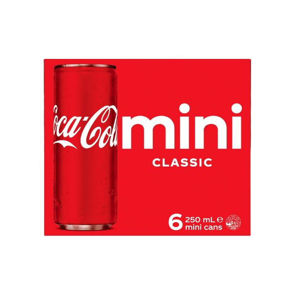 Coca-Cola Classic Mini Can Multipack (6 x 250 mL)