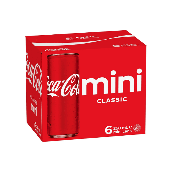 Coca-Cola Classic Mini Can Multipack (6 x 250 mL)