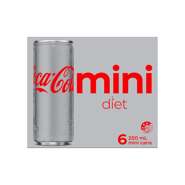 Coca-Cola Diet Mini Can Multipack (6 x 250 mL)