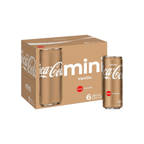 Coca-Cola Vanilla Mini Can Multipack (6 x 250 mL)