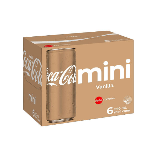 Coca-Cola Vanilla Mini Can Multipack (6 x 250 mL)