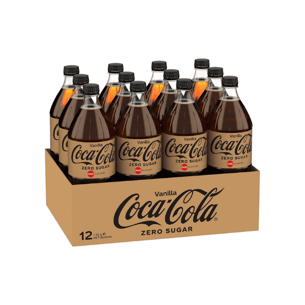 Coca-Cola Zero Sugar Vanilla Multipack Bottles (12 x 1.25 L)