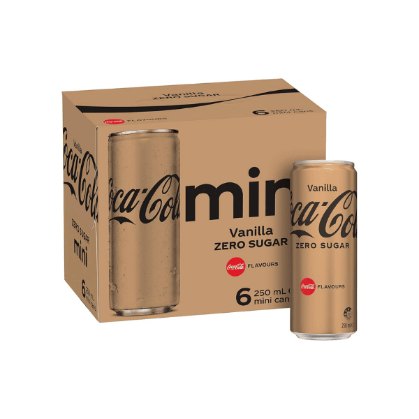 Coca-Cola Zero Sugar Vanilla Mini Can Multipack (6 x 250 mL)