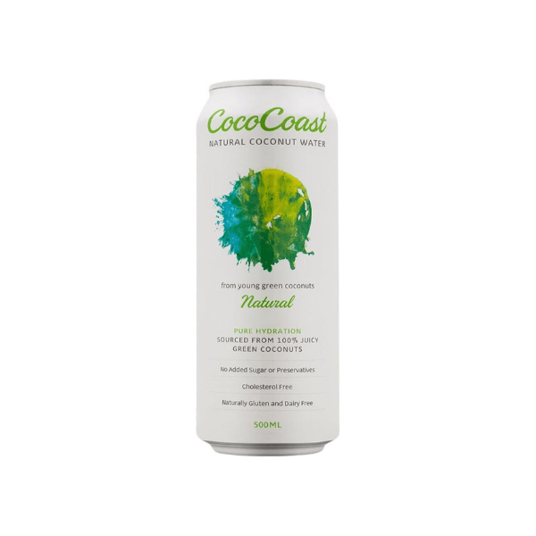 CocoCoast Natural Coconut Water - 12 x 500ml Pack | Pure & Refreshing Hydration