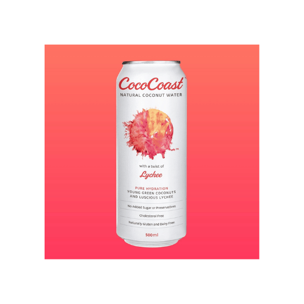 Buy CocoCoast Natural Lychee Coconut Water - 12 x 500ml Pack | Refreshing & Hydrating