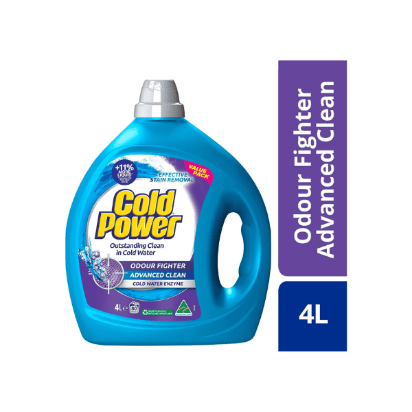 Cold Power 4L Laundry Detergent Liquid Effective Odour Control