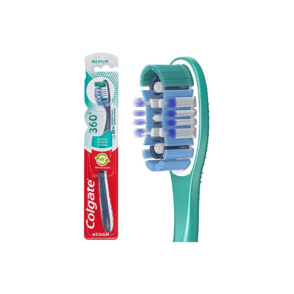 Colgate 360° Whole Mouth Clean Toothbrush Medium Bristles 1 Pack