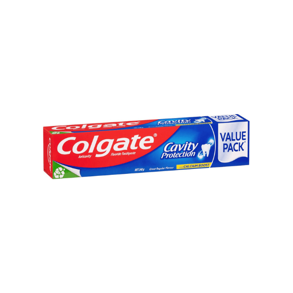 Colgate Cavity Protection Toothpaste Value Pack 240g Calcium Boost with Great Regular Flavor