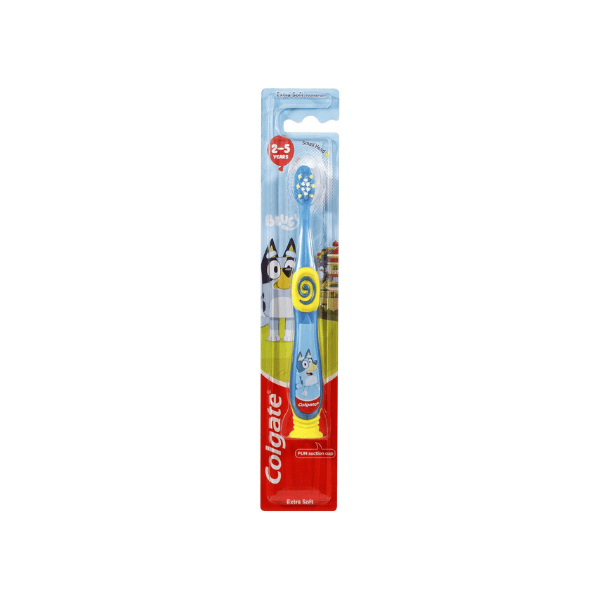 Colgate Kids Junior Bluey Manual Toothbrush Single Pack Extra Soft Bristles for Ages 2-5