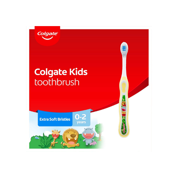 Colgate My First Manual Toothbrush for Toddlers 0-2 Years Extra Soft Bristle, 1 Pack