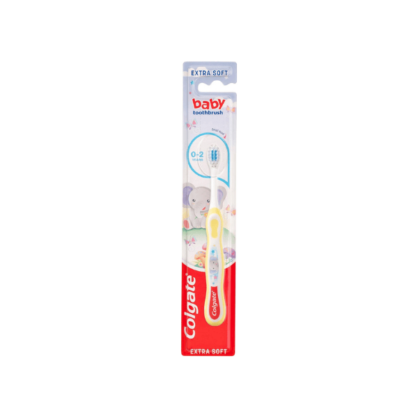 Colgate My First Manual Toothbrush for Toddlers 0-2 Years Extra Soft Bristle, 1 Pack