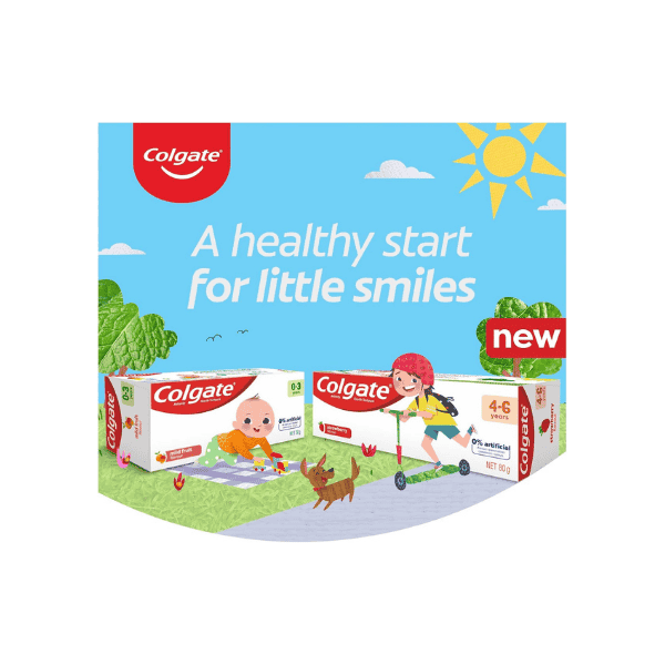 Colgate Kids Toothpaste 0-3 Years Mild Fruit Flavor 80g