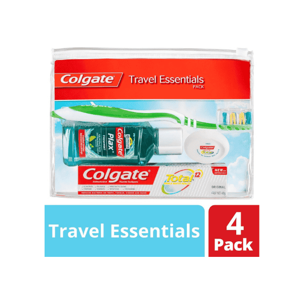 Colgate Travel Essentials Oral Care Kit 4 Piece Set