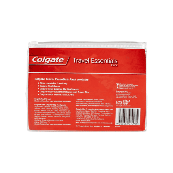 Colgate Travel Essentials Oral Care Kit 4 Piece Set