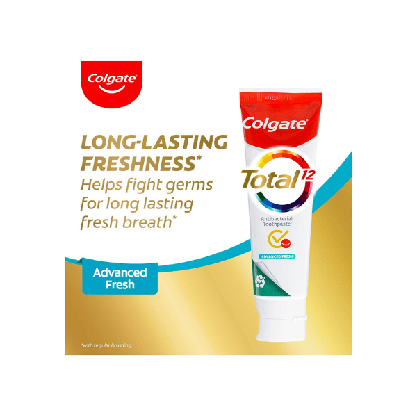 Colgate Total Advanced Fresh Gel Toothpaste 200g Antibacterial Whole Mouth Health