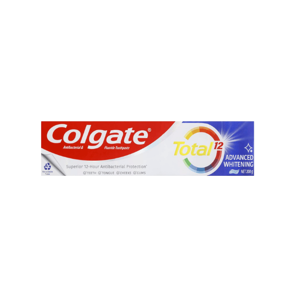 Colgate Total Advanced Whitening Toothpaste 200g Antibacterial for Whole Mouth Health