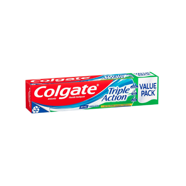 Colgate Triple Action Toothpaste 210g Value Pack Original Mint with Micro Cleaning Minerals