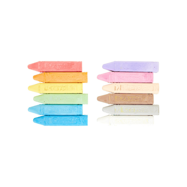 Crayola 12pk Sidewalk Chalks - Non-Toxic, Washable Fun for Kids Outdoors