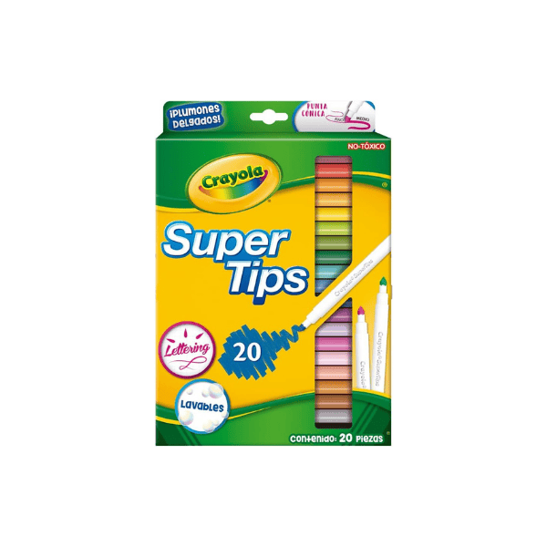 Crayola 20 Washable SuperTips Durable Markers for Every Young Artist