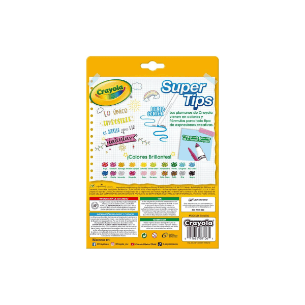 Crayola 20 Washable SuperTips Durable Markers for Every Young Artist