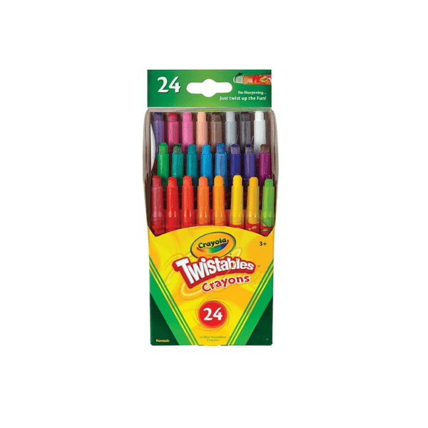 Crayola 24 Mini Twistables Fun Safe Crayons in 24 Bright Colors for Kids