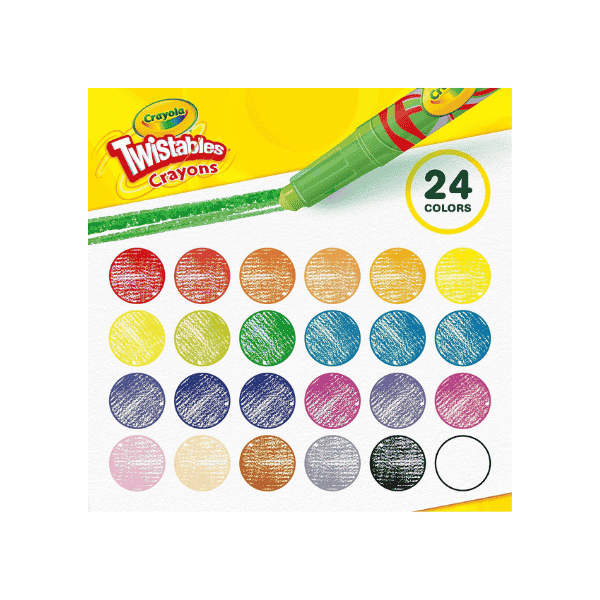 Crayola 24 Mini Twistables Fun Safe Crayons in 24 Bright Colors for Kids