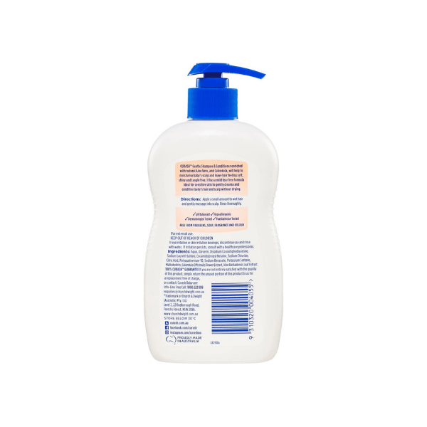 Curash Gentle Shampoo Conditioner 400ml for Newborns and Toddlers