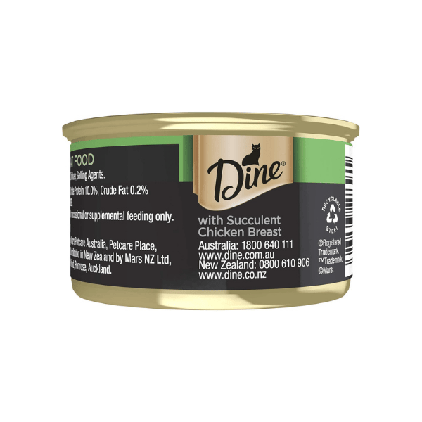 DINE DESIRE Adult Wet Cat Food 85g Cans with Tender Chicken Breast 24Pack