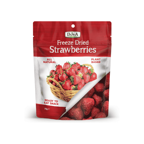 DJ&A Fruity Crisps Strawberry 25g – Natural Sweet and Healthy Fruit Snack