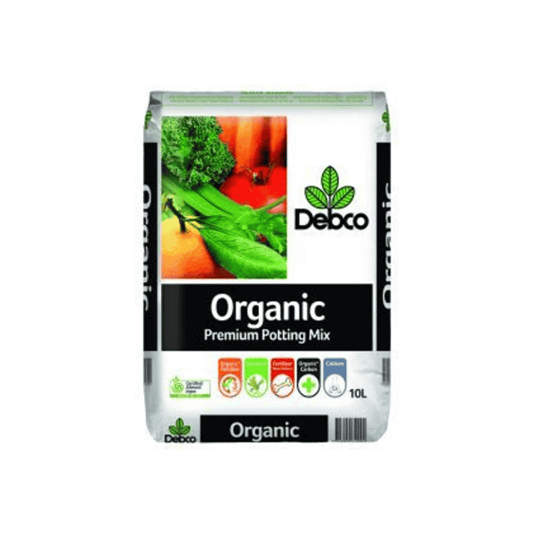 Debco 10L Organic Potting Mix Ideal for Organic Vegetables & Herbs with Seaweed Boost