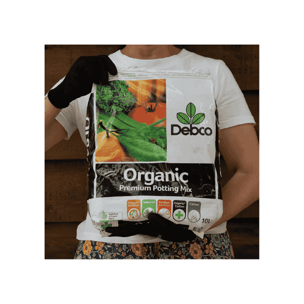 Debco 10L Organic Potting Mix Ideal for Organic Vegetables & Herbs with Seaweed Boost