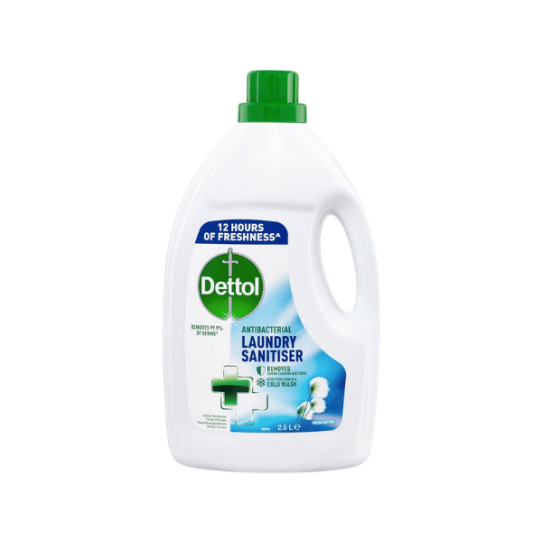 Dettol Antibacterial Laundry Liquid Fresh Cotton Sanitizer 2.5L