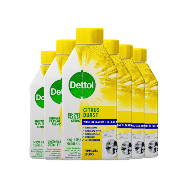 Dettol Antibacterial Laundry Cleaner 250ml Refreshing Lemon Formula pack of 6